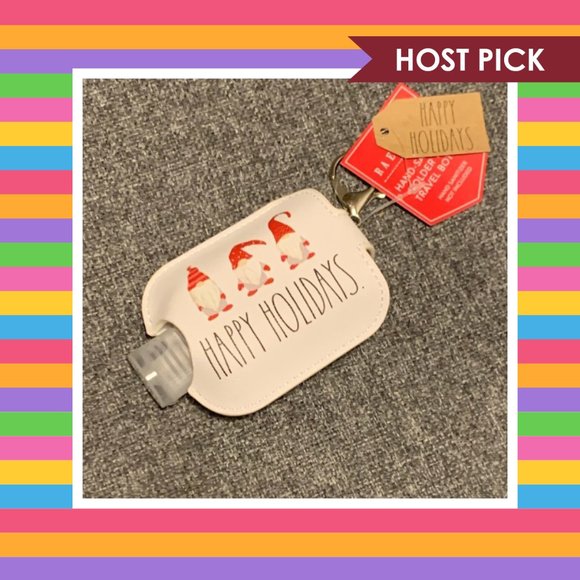 Rae Dunn Accessories - Rae Dunn Hand Sanitizer Holder & Travel Bottle - Happy Holidays